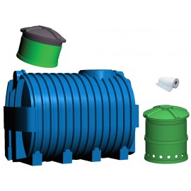 Oczyszczalnia ścieków SZAKK 3600 litrów ze studnią chłonną SZAKK 210 litrów 1N